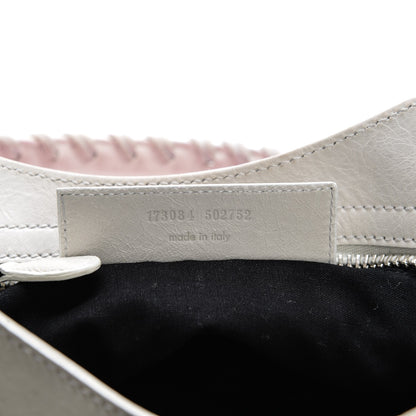 Balenciaga Agneau Canvas Floral Giant 21 Silver Hardware City White 7 of 12