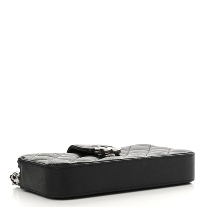 Chanel Lambskin Quilted CC Box Clutch With Chain Black 5 of 17