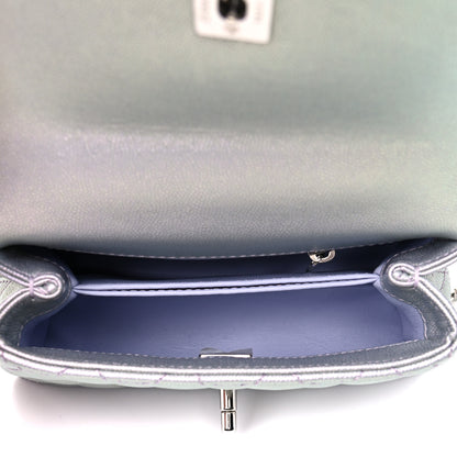Chanel Iridescent Caviar Quilted Extra Mini Coco Handle Flap Purple 5 of 10