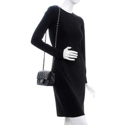 Chanel Lambskin Quilted Mini Rectangular Flap Black 2 of 7
