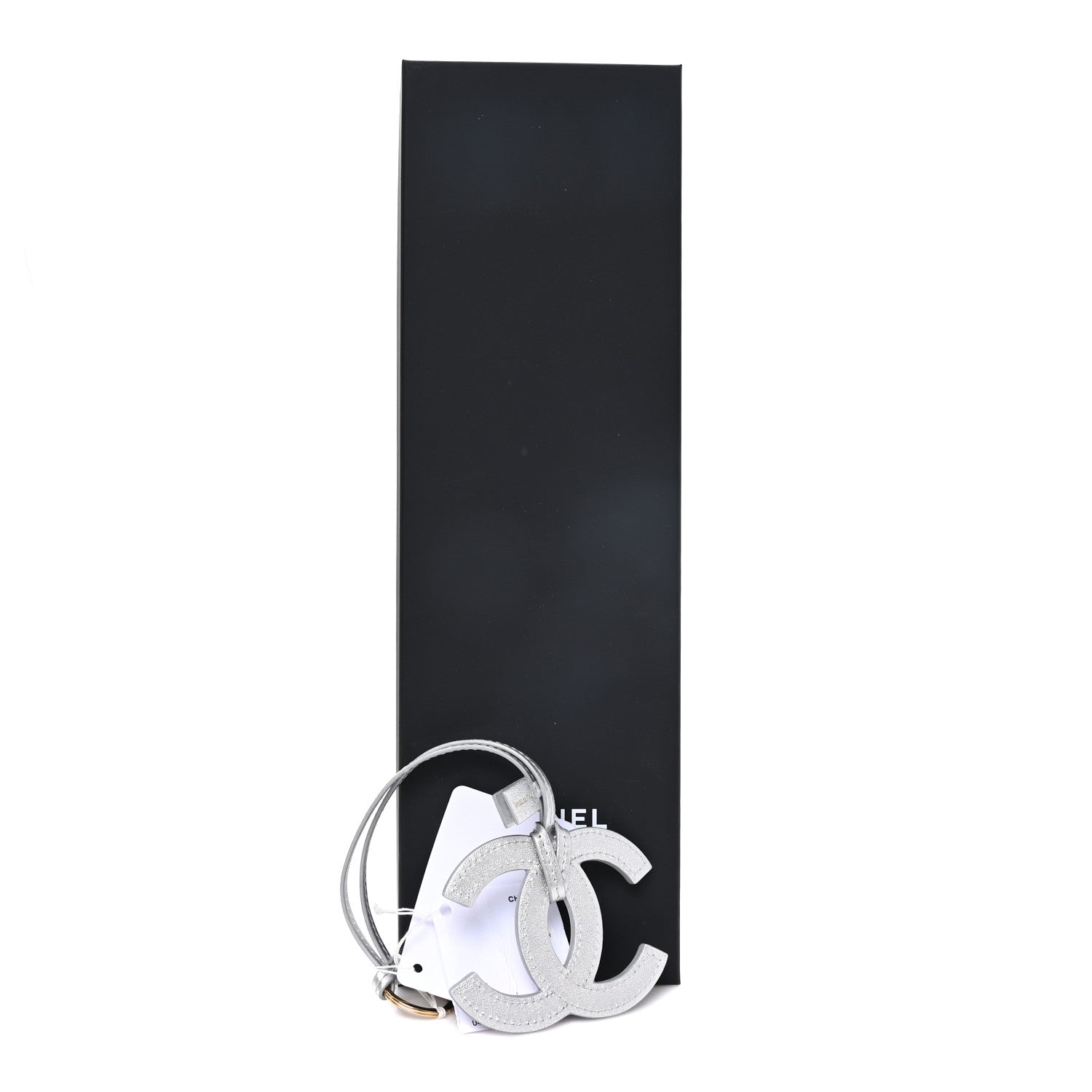 Chanel Metallic Lambskin Mini CC Bag Charm Silvery 5 of 5