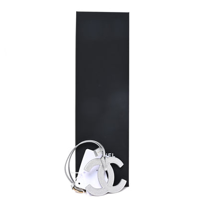 Chanel Metallic Lambskin Mini CC Bag Charm Silvery 5 of 5