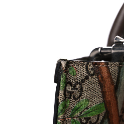 Gucci GG Supreme Monogram Tian Web Vertical Tote Beige Multicolor New Acero 24 of 32