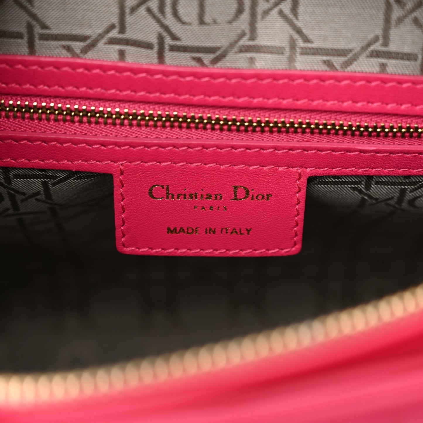 Lambskin Cannage Large Lady Dior Pink