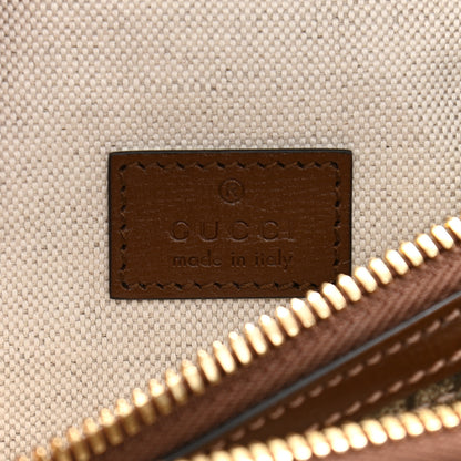 Gucci GG Supreme Monogram Textured Calfskin Retro Interlocking G Belt Bag Beige Ebony Brown Sugar 7 of 12
