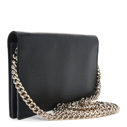 Gucci Dollar Calfskin Medium Betty Chain Wallet Black 3 of 7