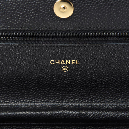 Chanel Caviar Quilted Wallet On Chain WOC Black 8 of 11