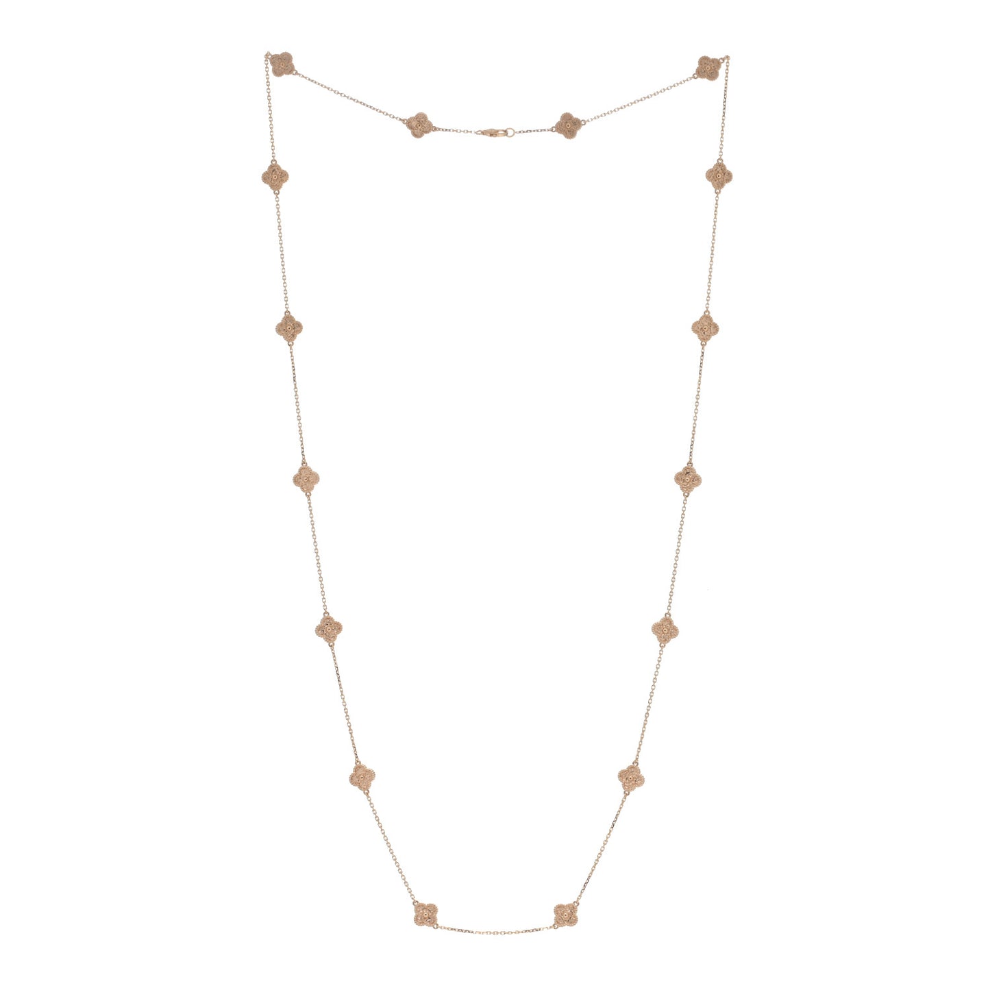 18K Rose Gold 16 Motifs Sweet Alhambra Necklace