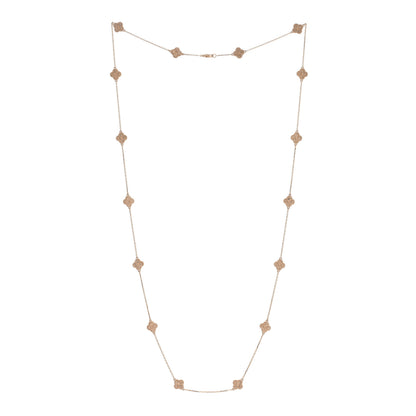 Van Cleef & Arpels 18K Rose Gold 16 Motifs Sweet Alhambra Necklace 3 of 4
