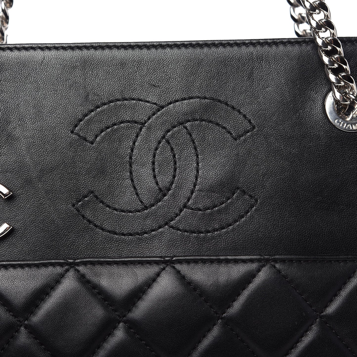 Lambskin Quilted Medium Urban Delight Tote Black