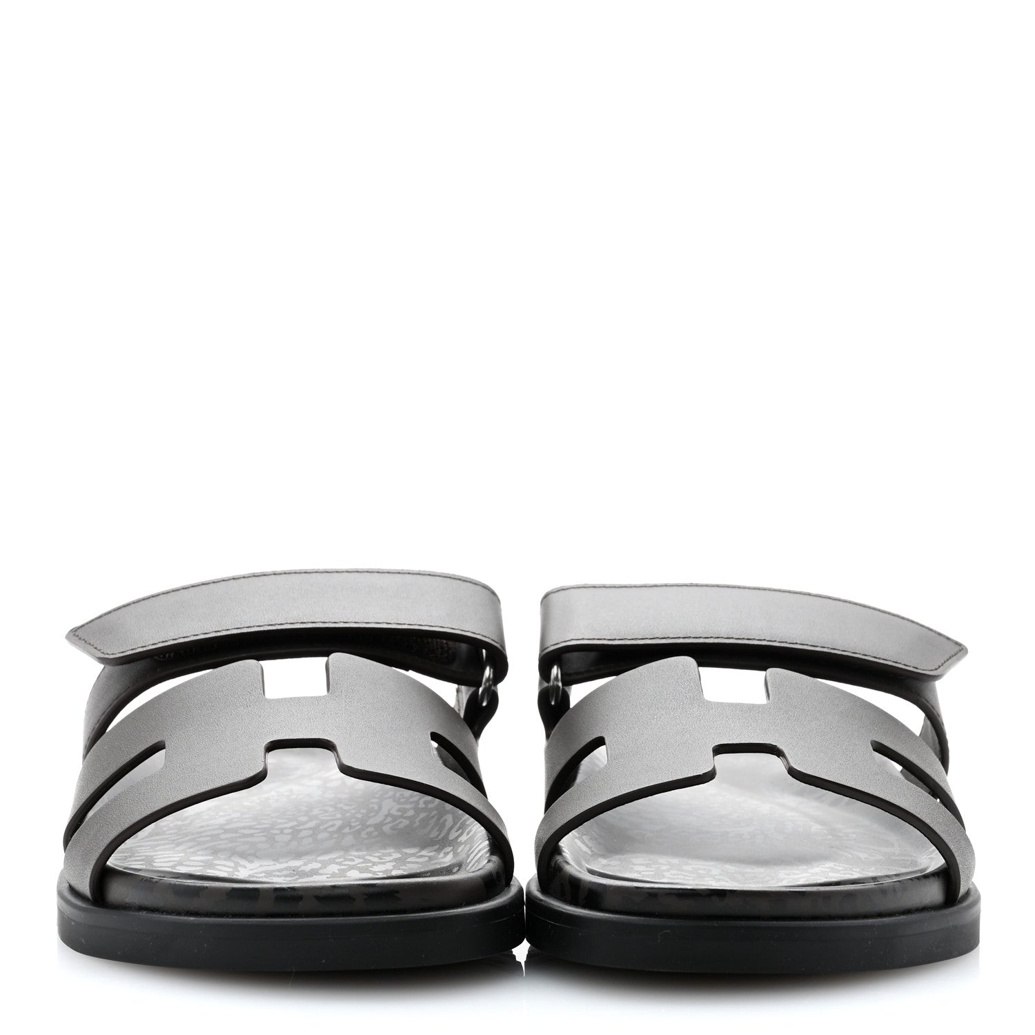 Hermes Calfskin Womens Chypre Sandals 36.5 Ecorce 2 of 9