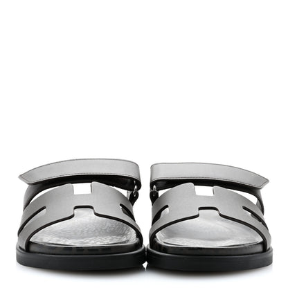 Hermes Calfskin Womens Chypre Sandals 36.5 Ecorce 2 of 9