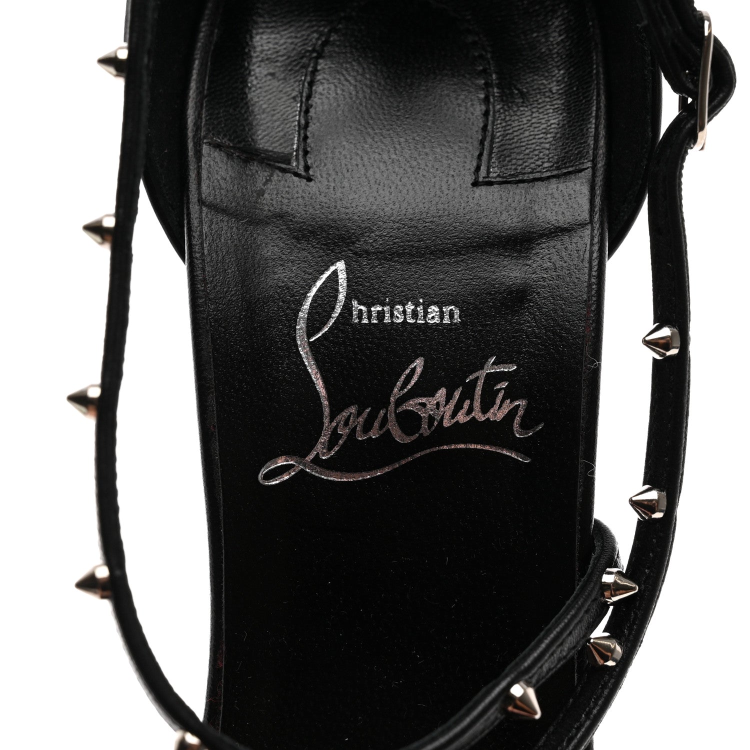 Christian Louboutin Kid Riojana 100 Spiked Sandals 37 Black 6 of 8
