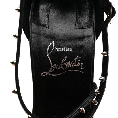 Christian Louboutin Kid Riojana 100 Spiked Sandals 37 Black 6 of 8