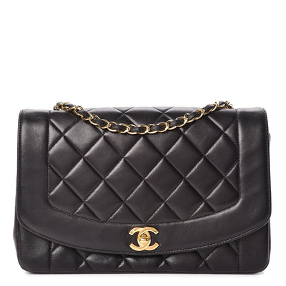 Chanel Lambskin Quilted Medium Single Flap Black 1 of 14