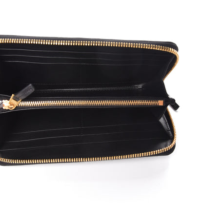 Bottega Veneta Calfskin Padded Paper Zip Wallet Black 5 of 7