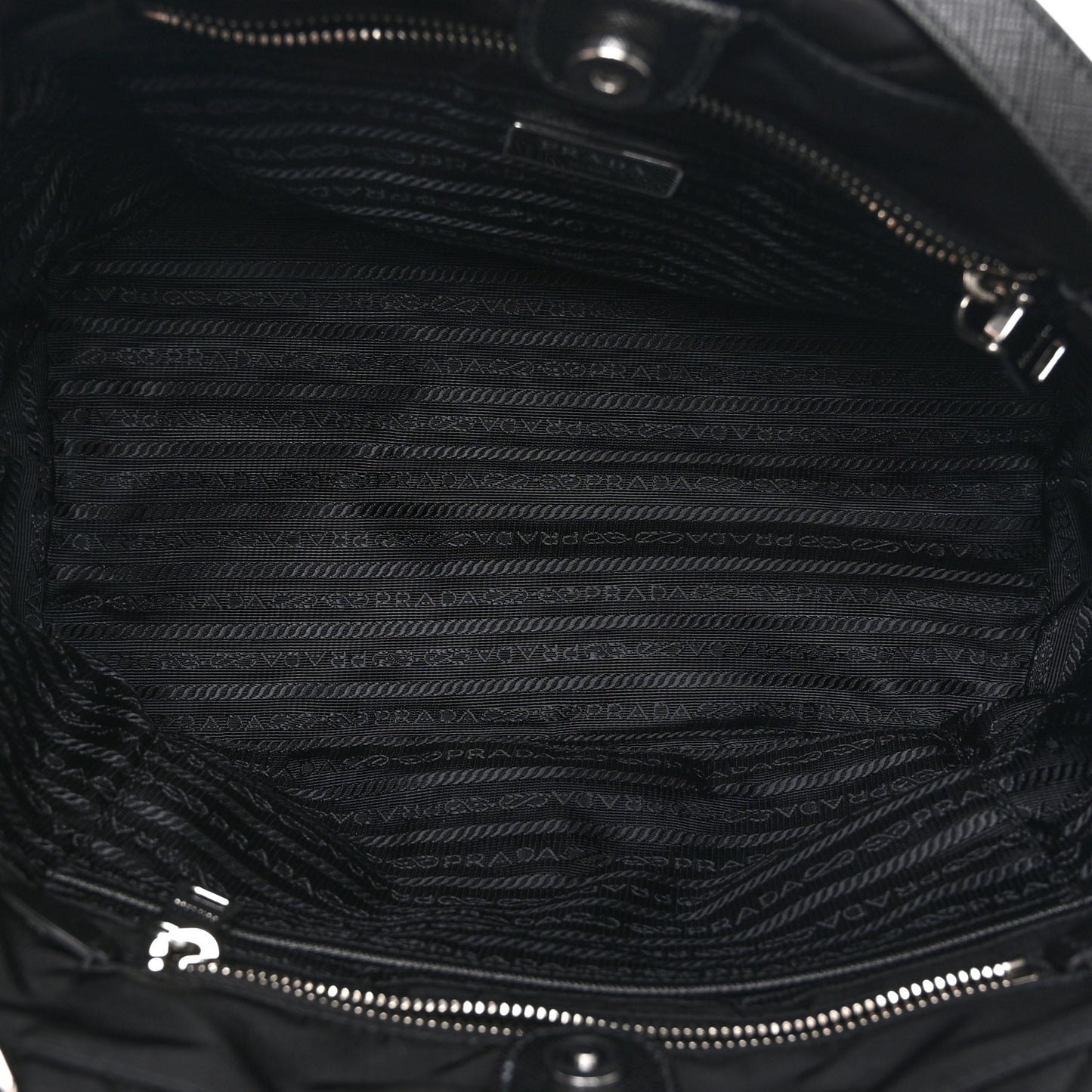 Nylon Tessuto Impuntu Quilted Tote Black
