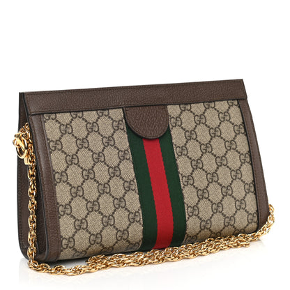 Gucci GG Supreme Monogram Web Small Ophidia Chain Shoulder Bag Brown 3 of 10
