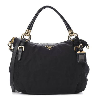 Prada Tessuto Nylon Soft Calf Tote Black 1 of 16