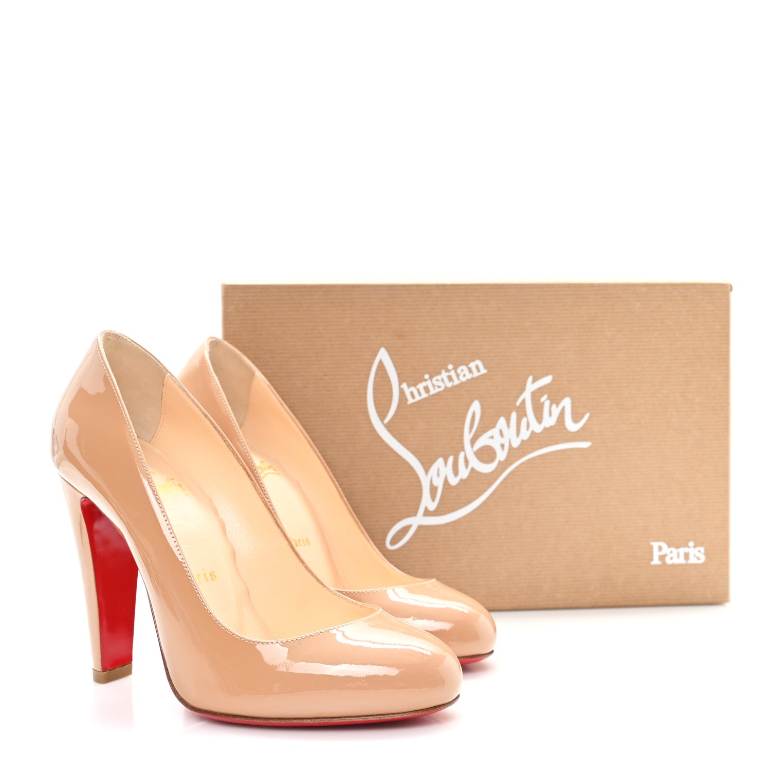 Christian Louboutin Patent Fififa 100 Pumps 36.5 Nude 10 of 10