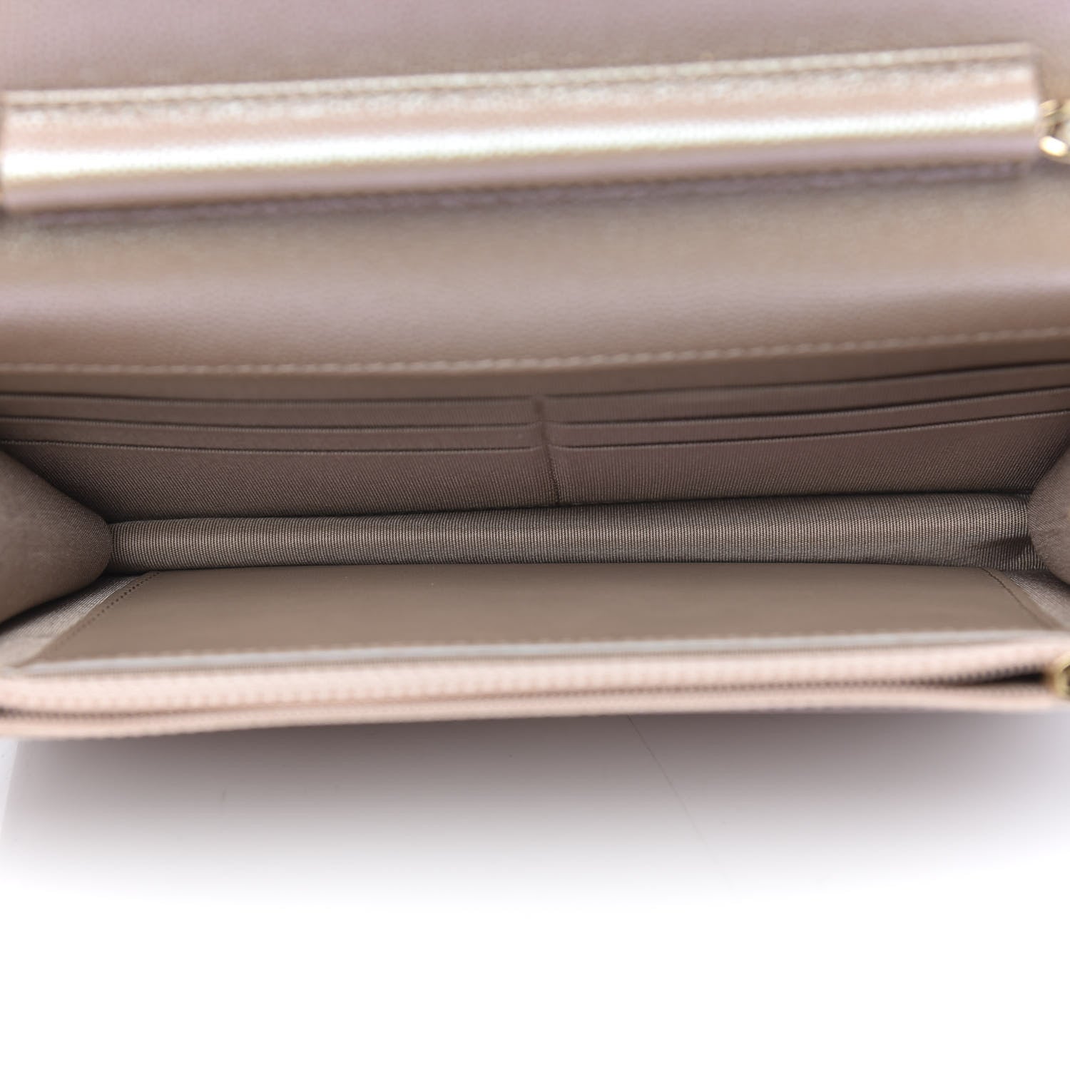 Chanel Iridescent Caviar Quilted Wallet On Chain WOC Beige 5 of 12
