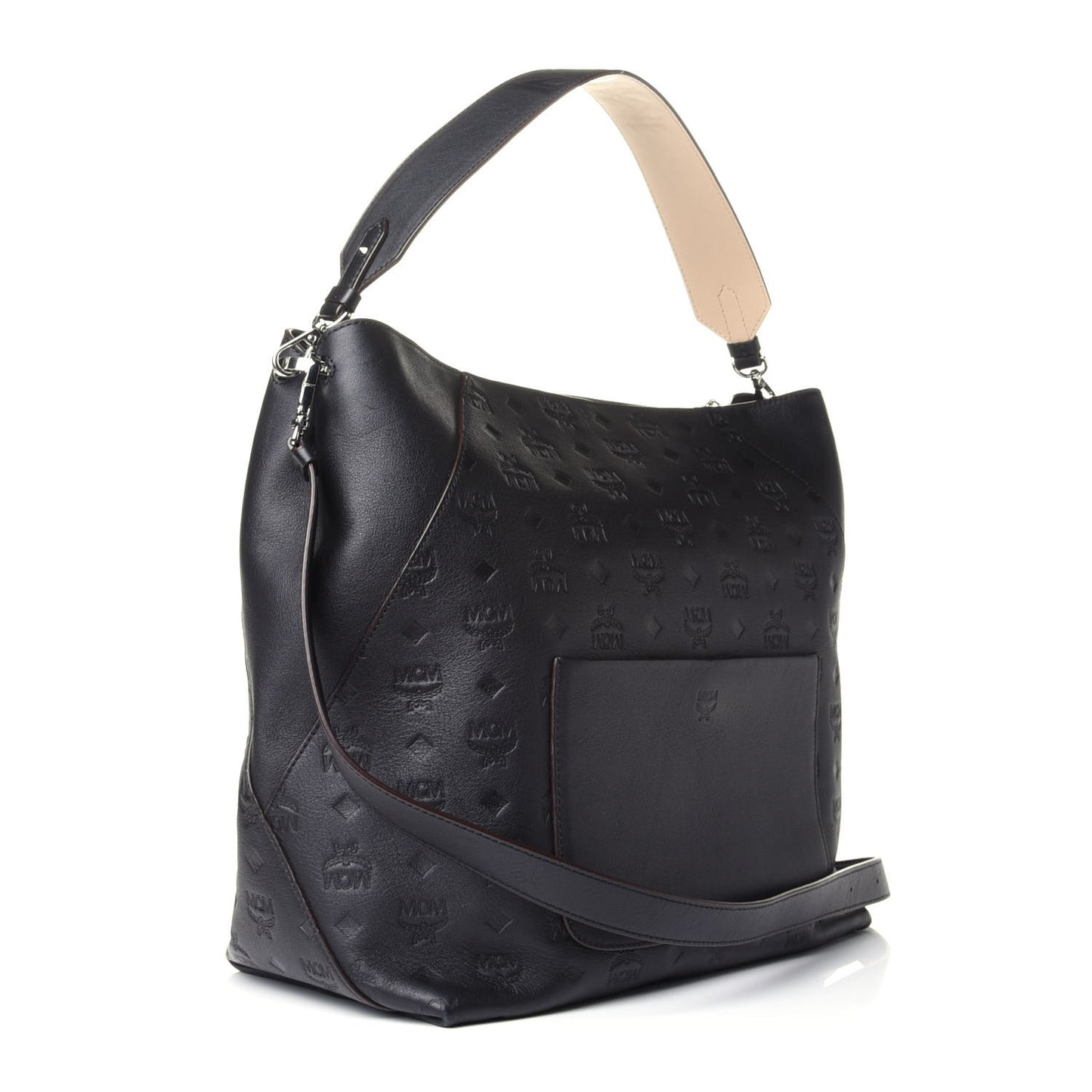 Calfskin Ottomar Monogram Large Klara Hobo Black