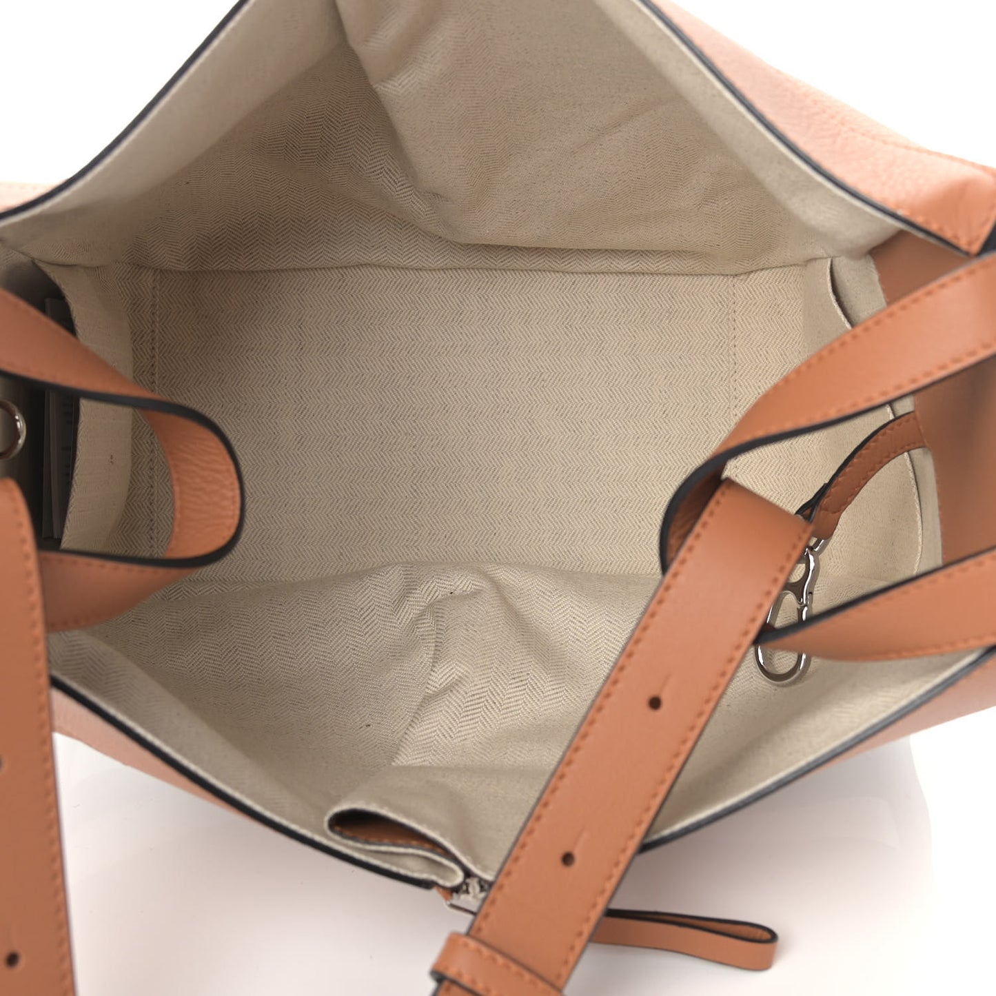 Calfskin Marine Stripe Small Hammock Shoulder Bag Tan