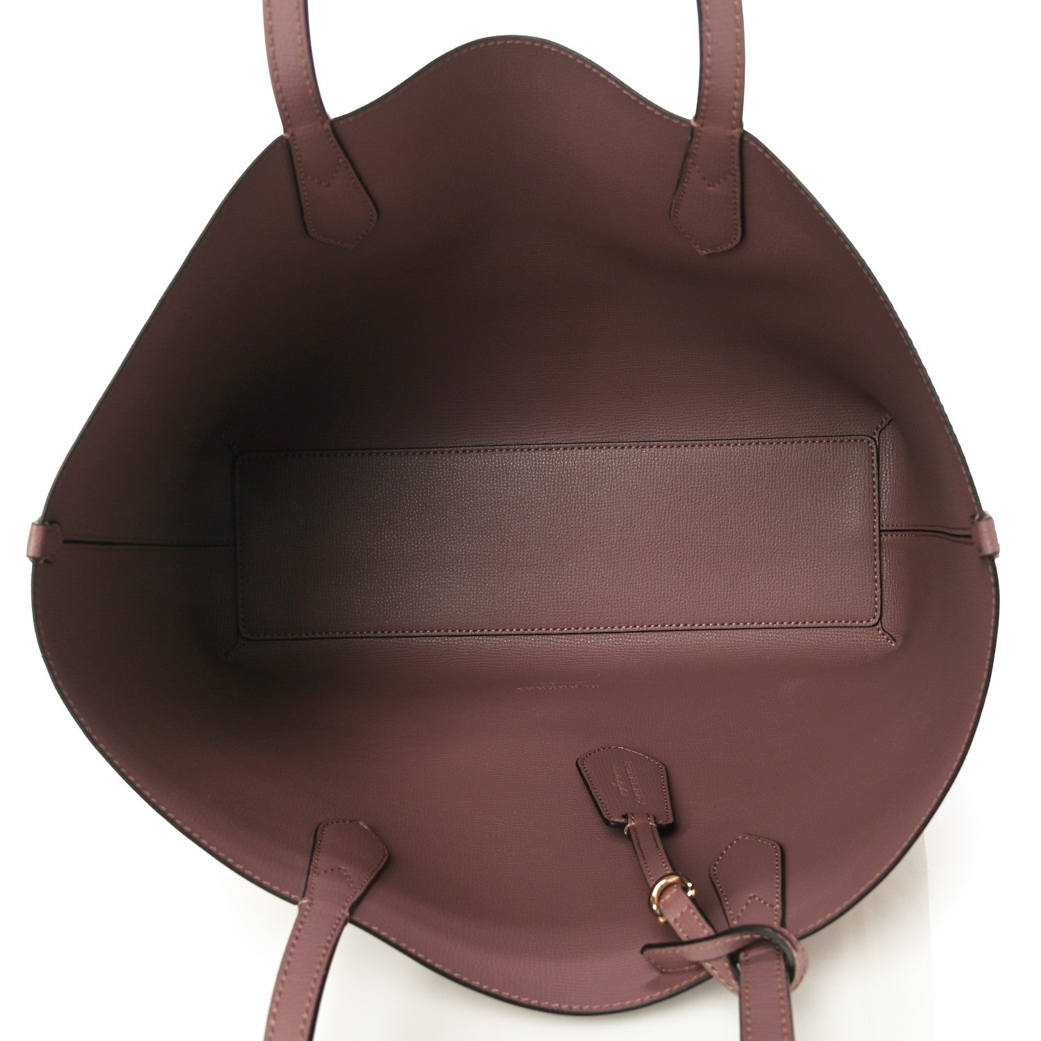 Burberry Grainy Calfskin Haymarket Check Medium Reversible Tote Light Elderberry 5 of 11