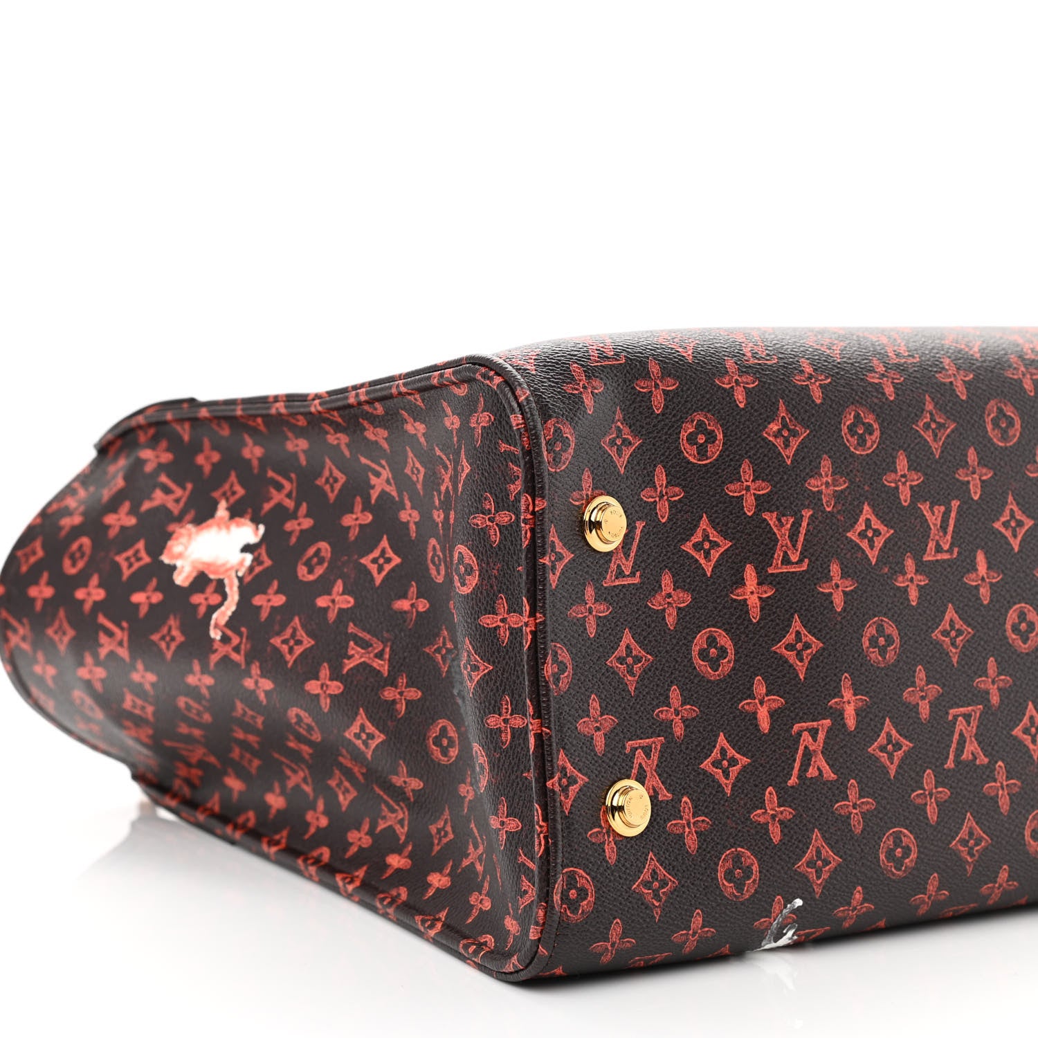 Louis Vuitton Calfskin Catogram City Steamer Cabas XXL Orange Marron 8 of 9