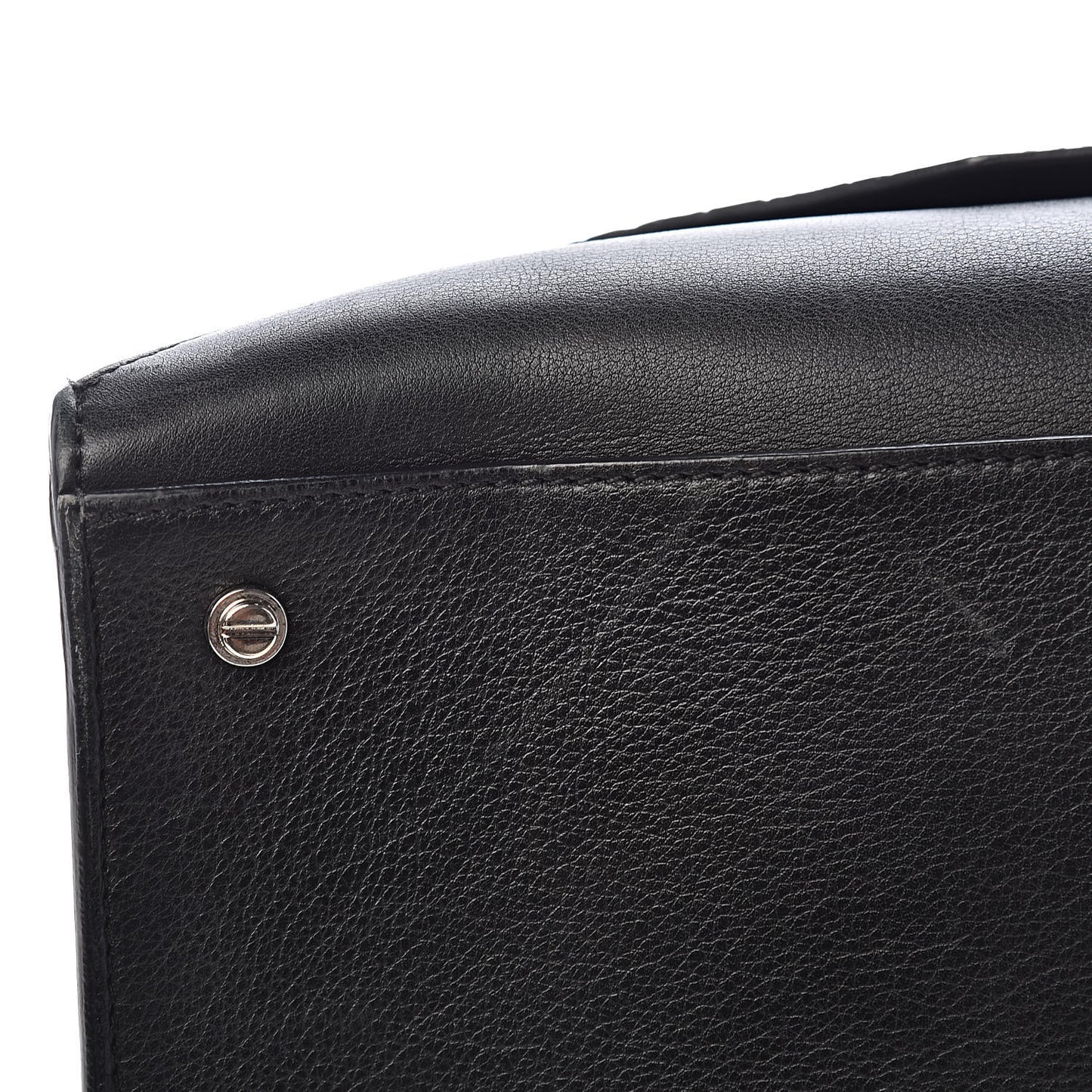 Calfskin Crocodile Embossed Small Obsedia Satchel Black