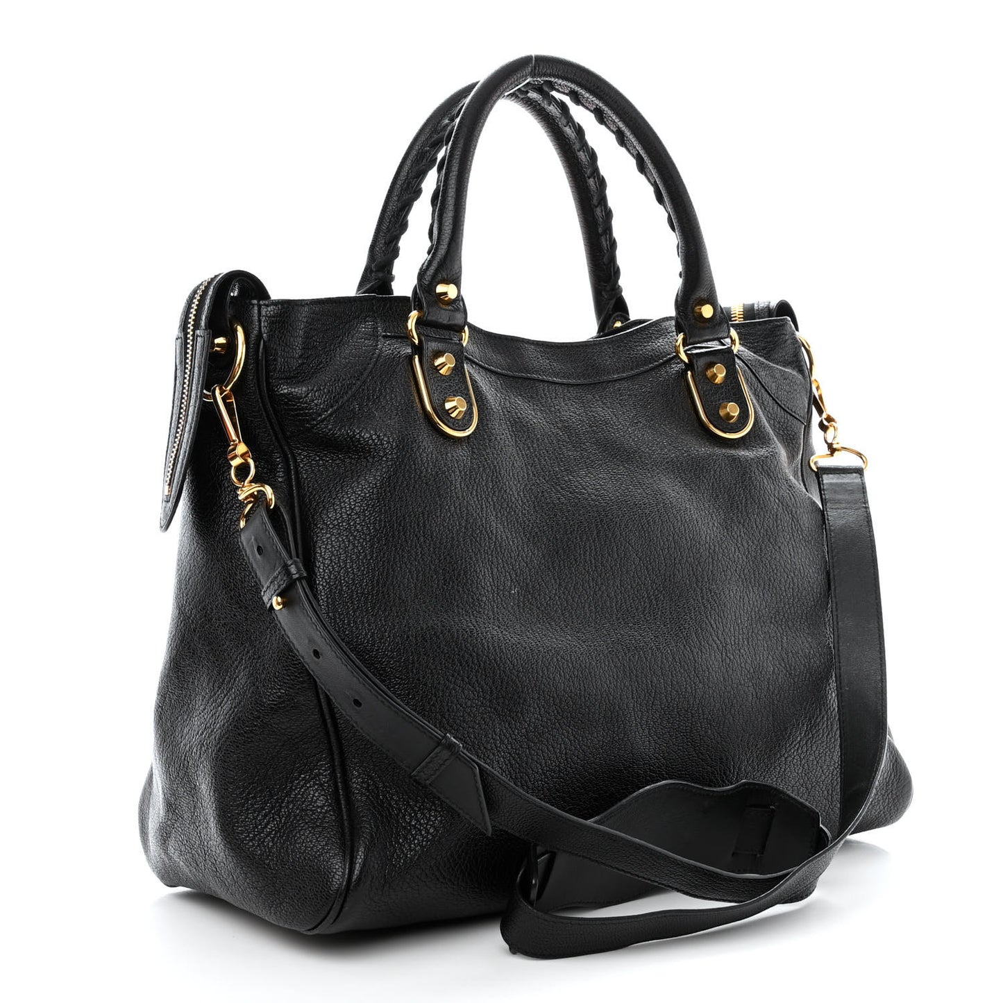 Chevre Gold Metallic Edge Hardware Velo Black