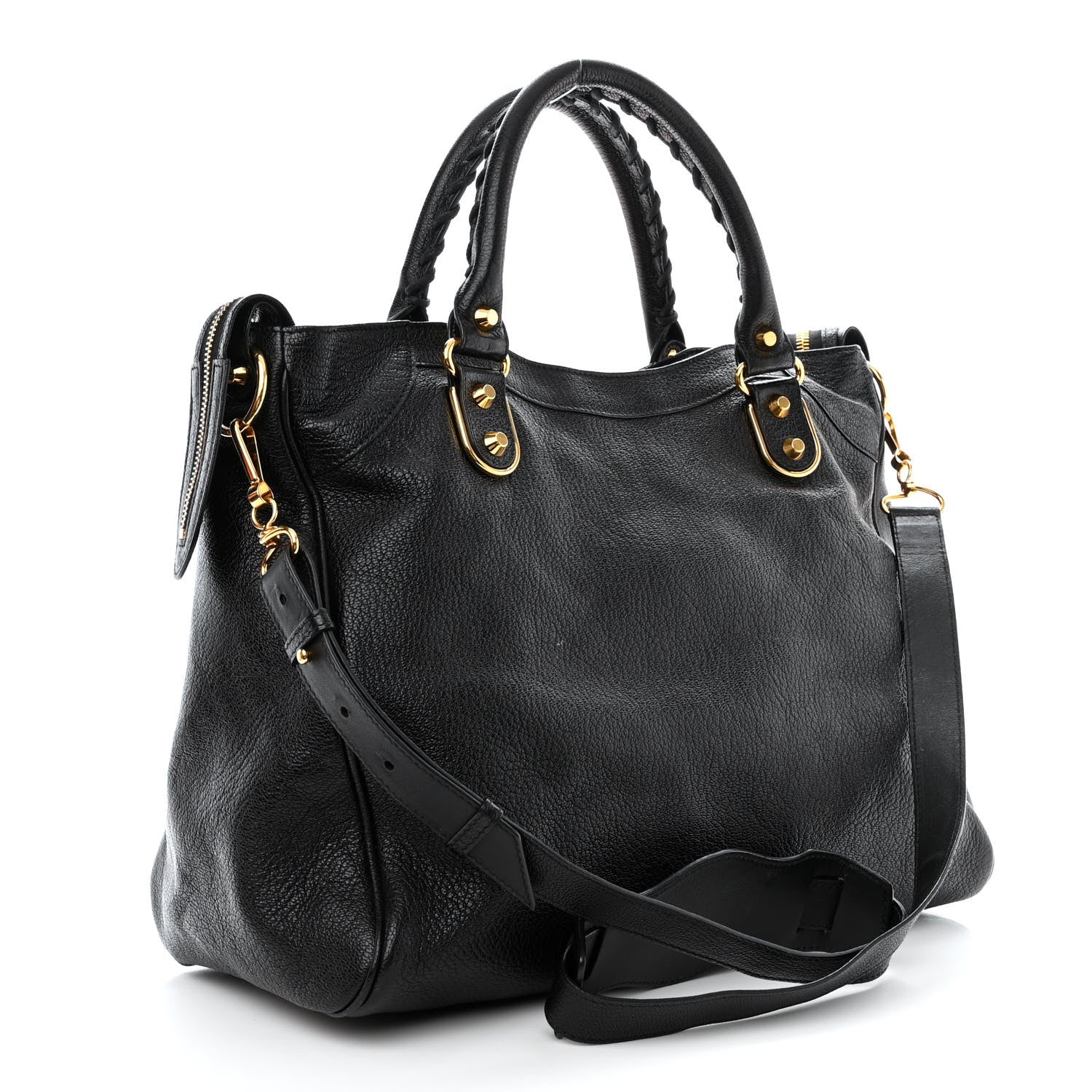 Balenciaga Chevre Gold Metallic Edge Hardware Velo Black 3 of 10