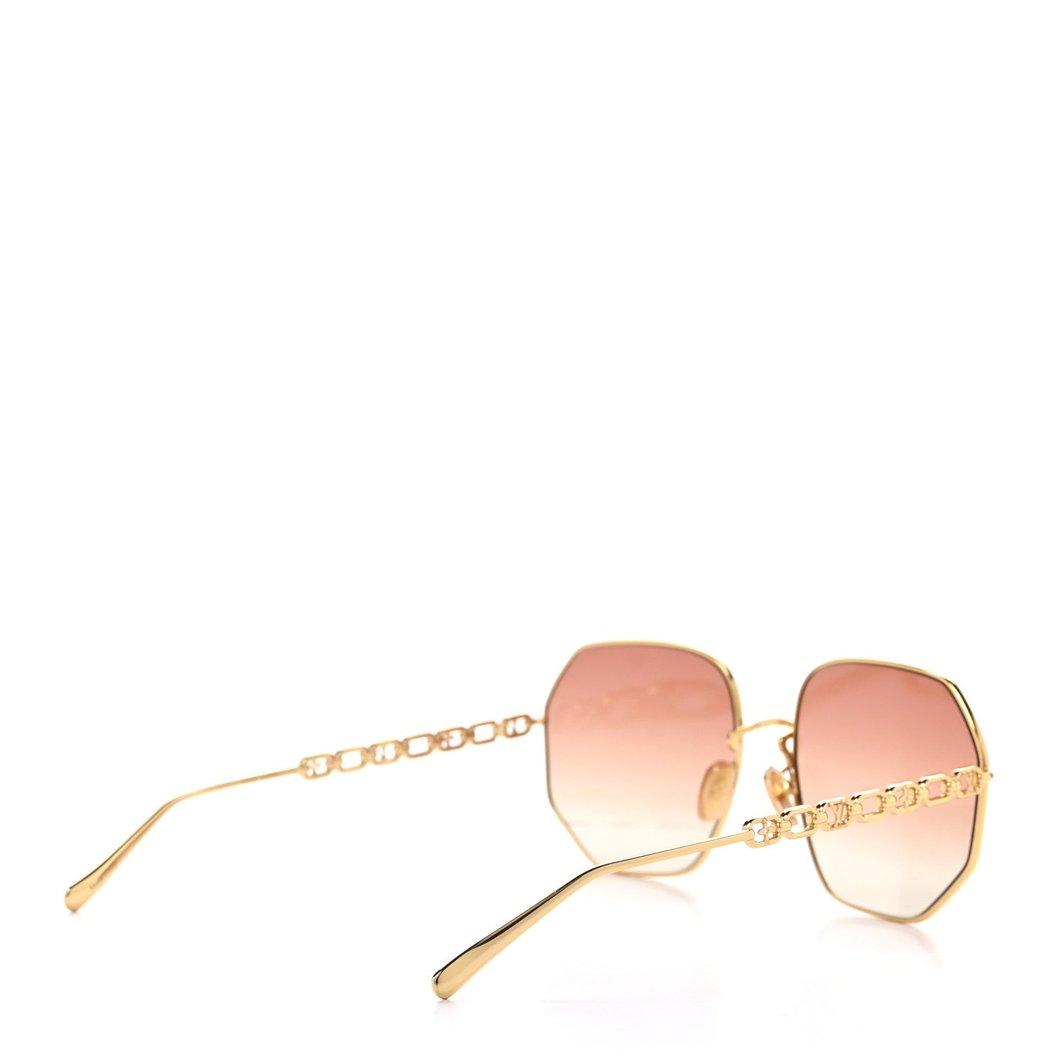 Louis Vuitton Metal My LV Chain Round Sunglasses Z1650W Gold 4 of 8