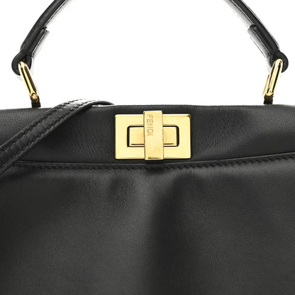 Fendi Nappa Mini Peekaboo Iconic Satchel Black 9 of 11