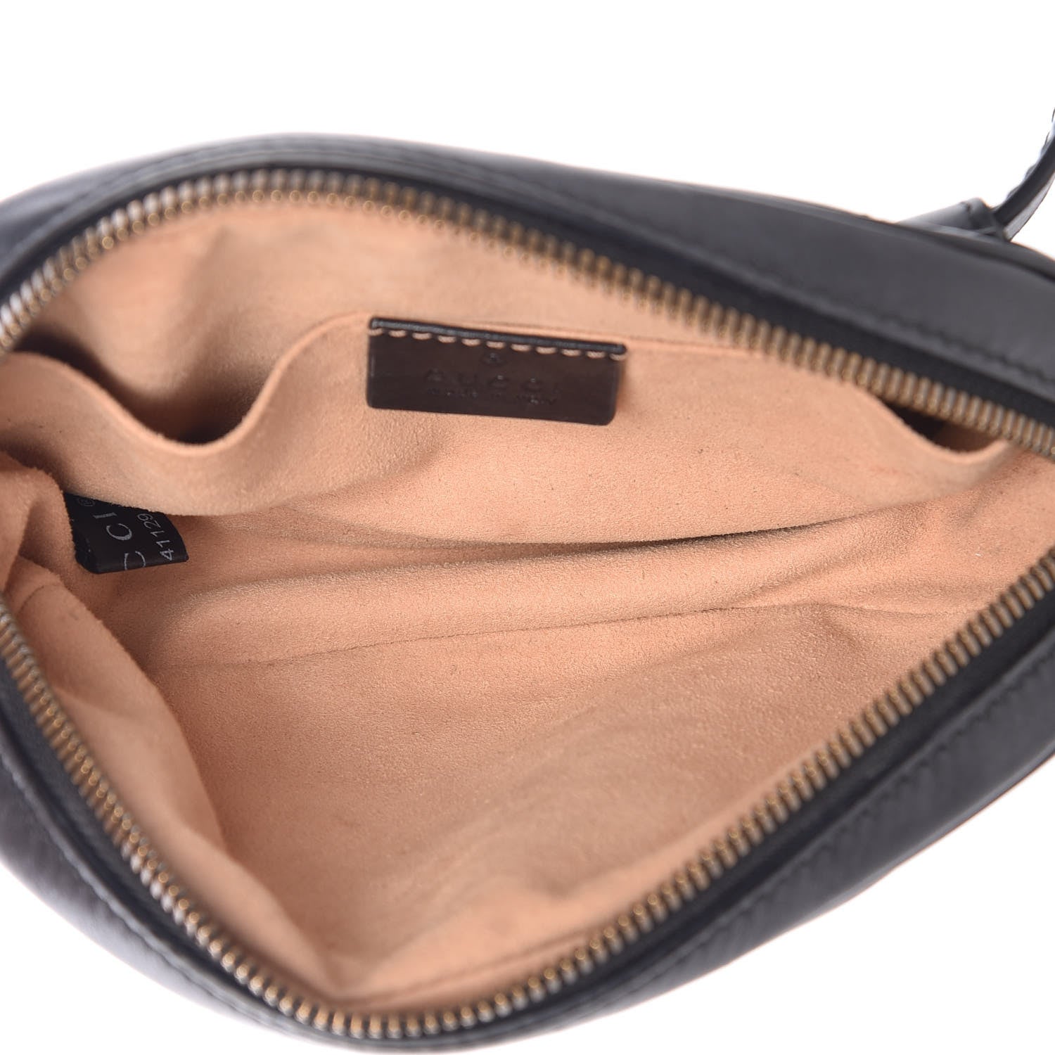 Gucci Calfskin Matelasse GG Marmont Belt Bag 85 34 Black 5 of 12