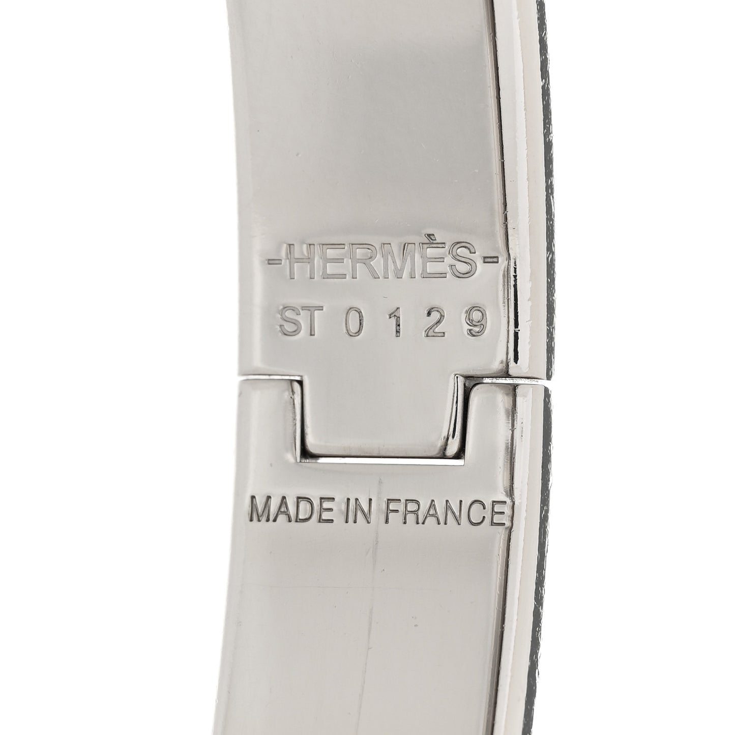 Enamel Narrow Clic Clac H Bracelet PM White