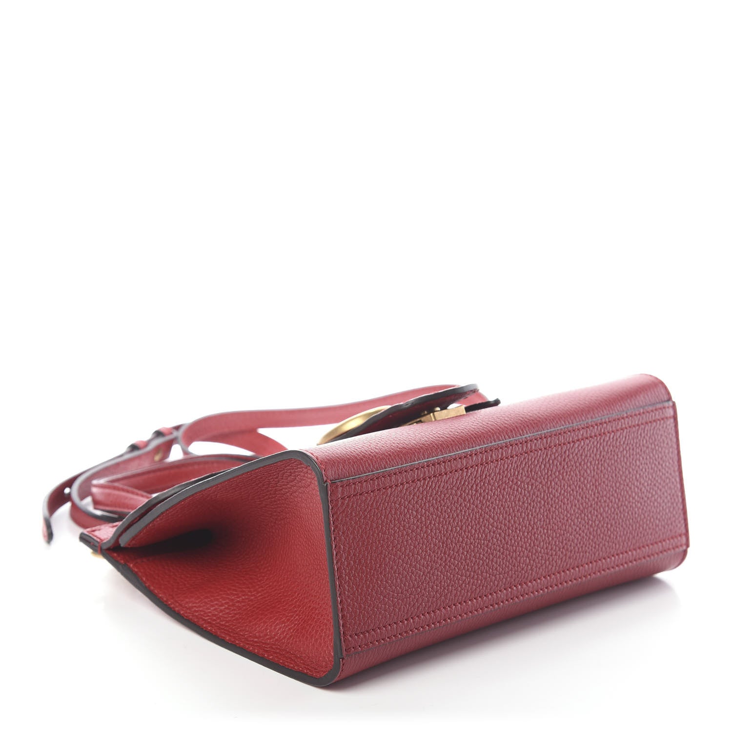 Gucci Calfskin Mini GG Marmont Top Handle Bag Vulcanic Red 4 of 9