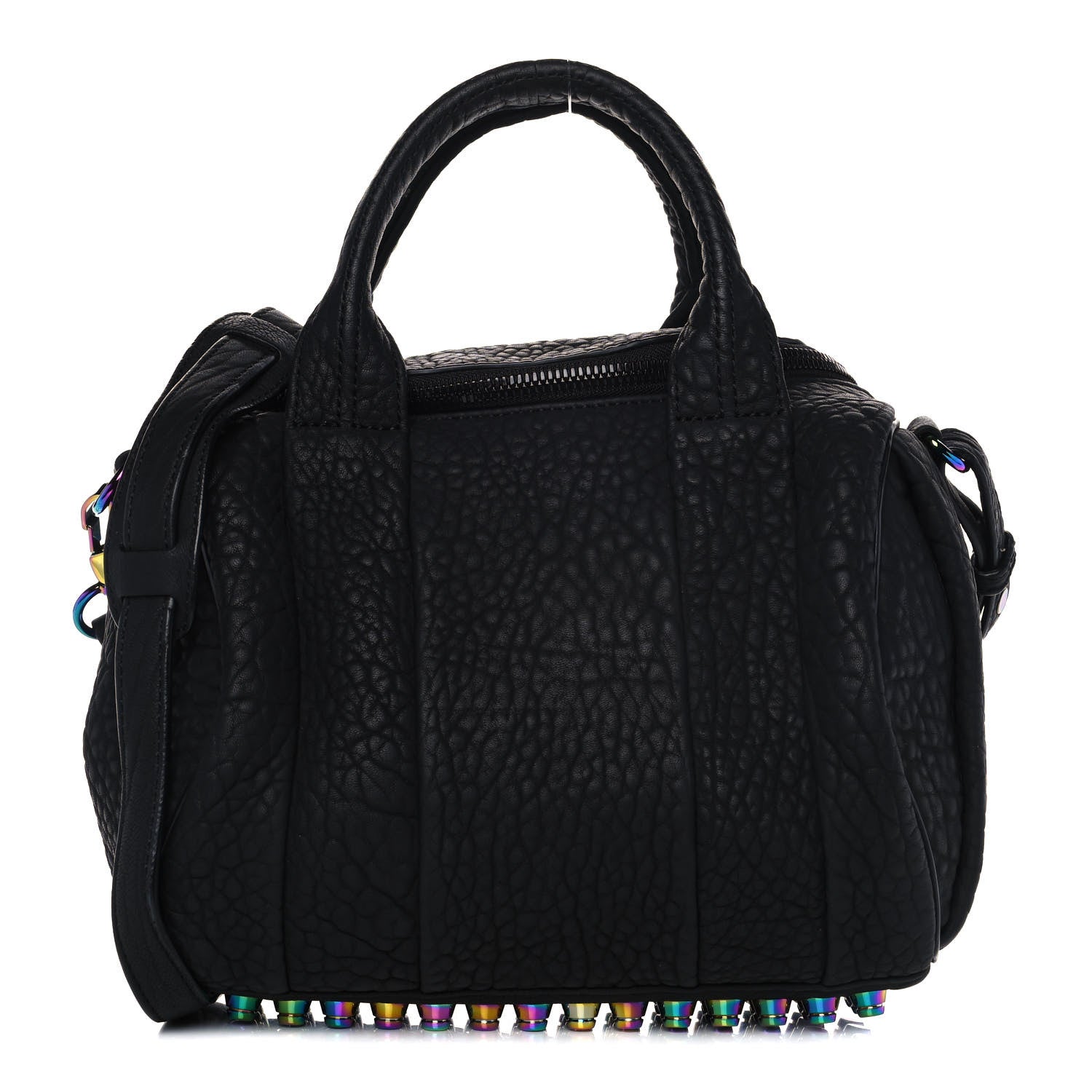 Alexander Wang Pebbled Lambskin Rockie Black Iridescent Hardware 1 of 13