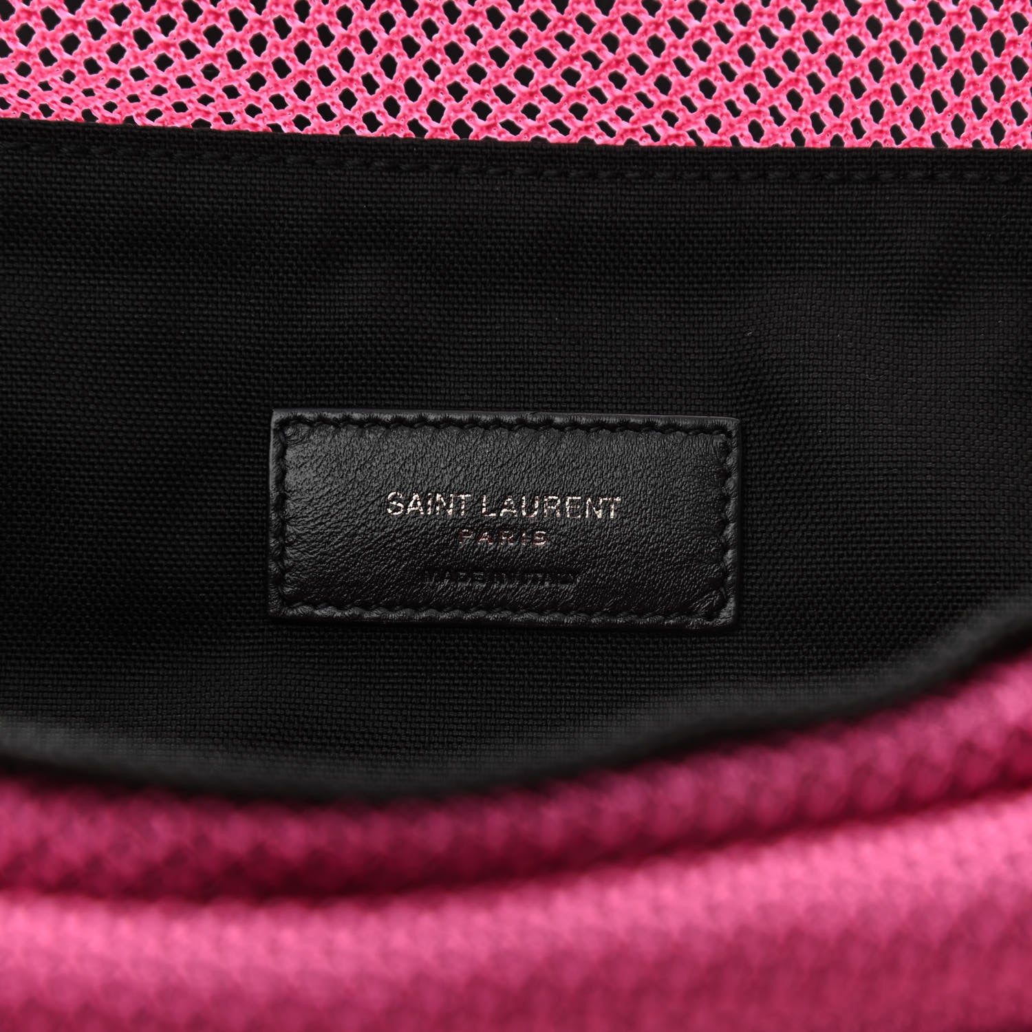 Saint Laurent Nylon Mesh SLP Belt Bag Fuchsia 6 of 10