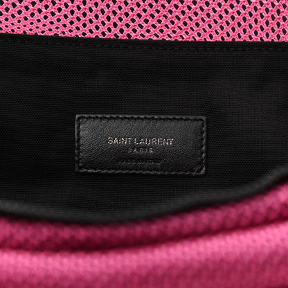 Saint Laurent Nylon Mesh SLP Belt Bag Fuchsia 6 of 10