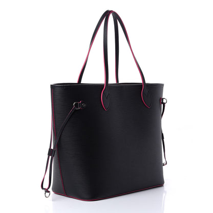 Louis Vuitton Epi Neverfull MM Black Hot Pink 4 of 11