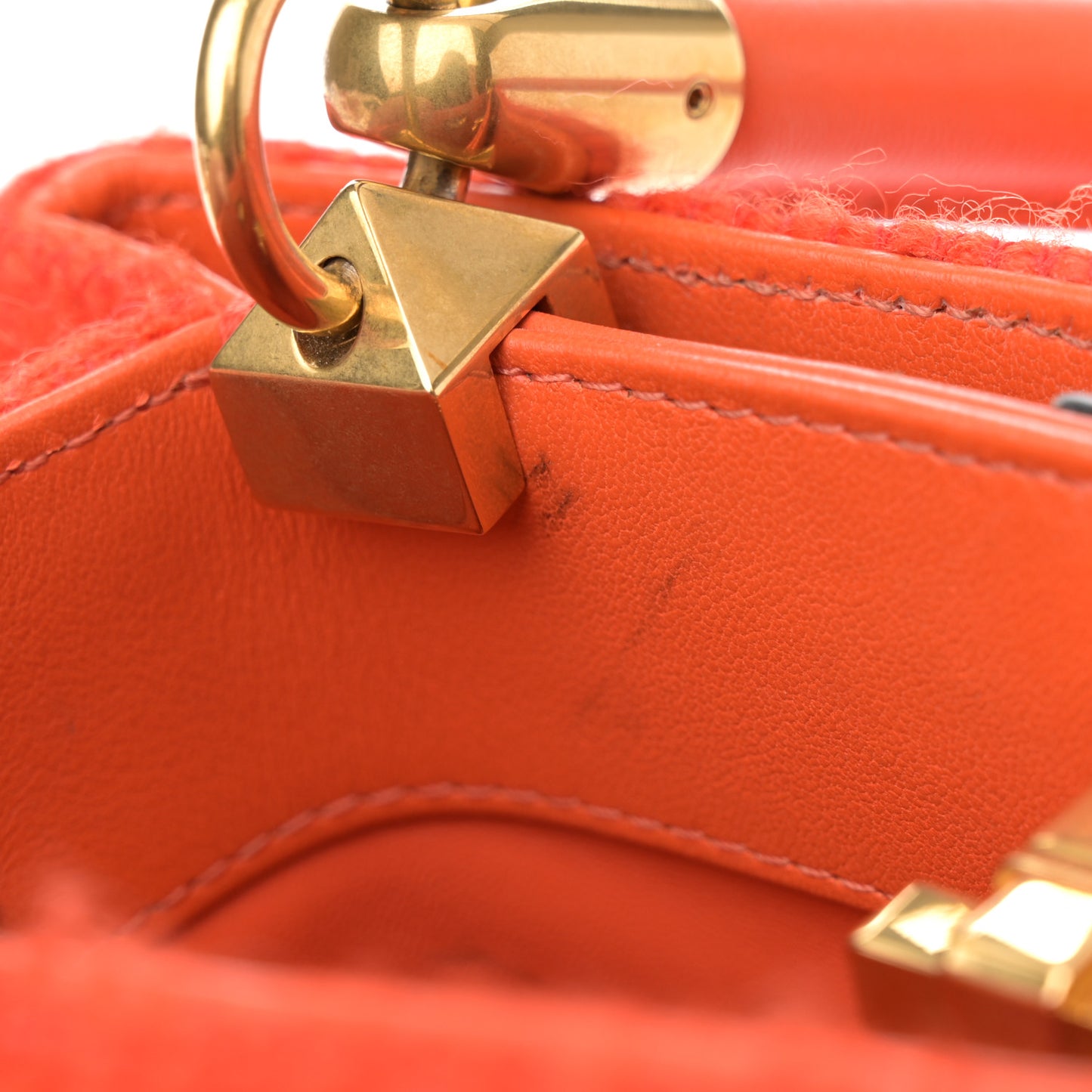 Wool Woven Small Roman Stud The Handle Bag Titian