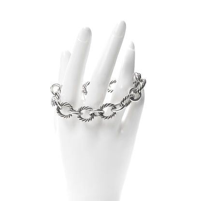David Yurman Sterling Silver 12mm Large Oval Link Bracelet 2 of 5