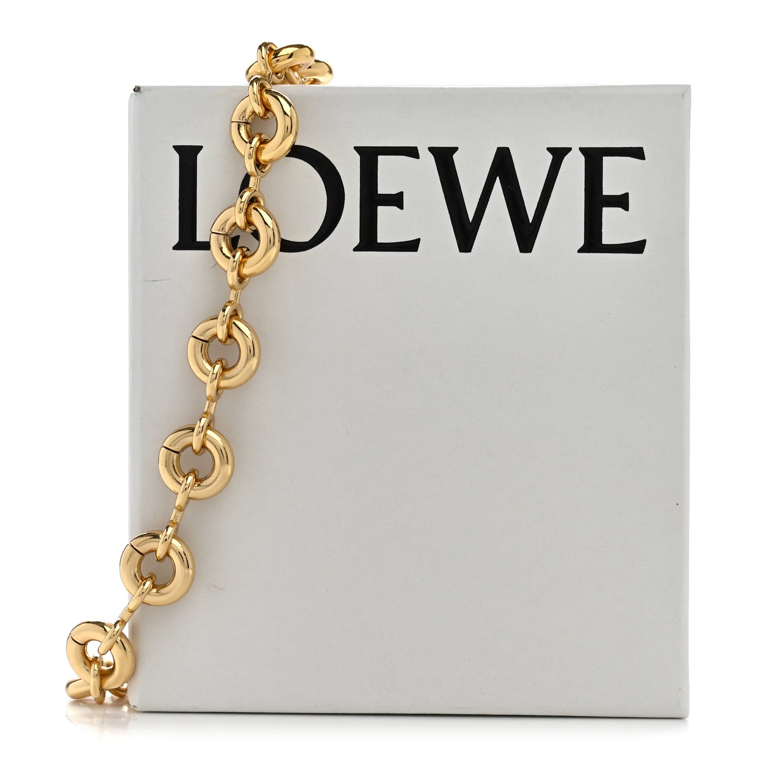Loewe Brass Donut Chain Shoulder Strap Gold 4 of 4