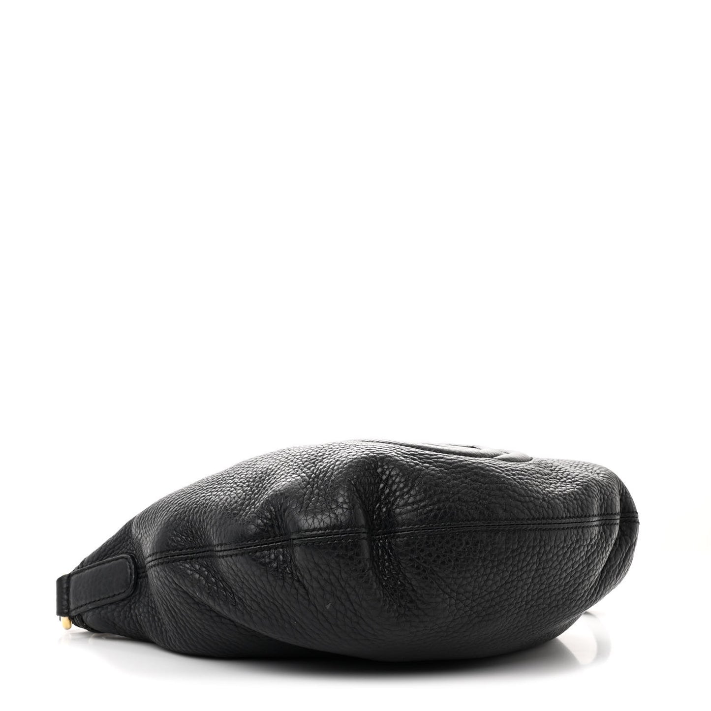 Pebbled Calfskin Small Soho Hobo Black
