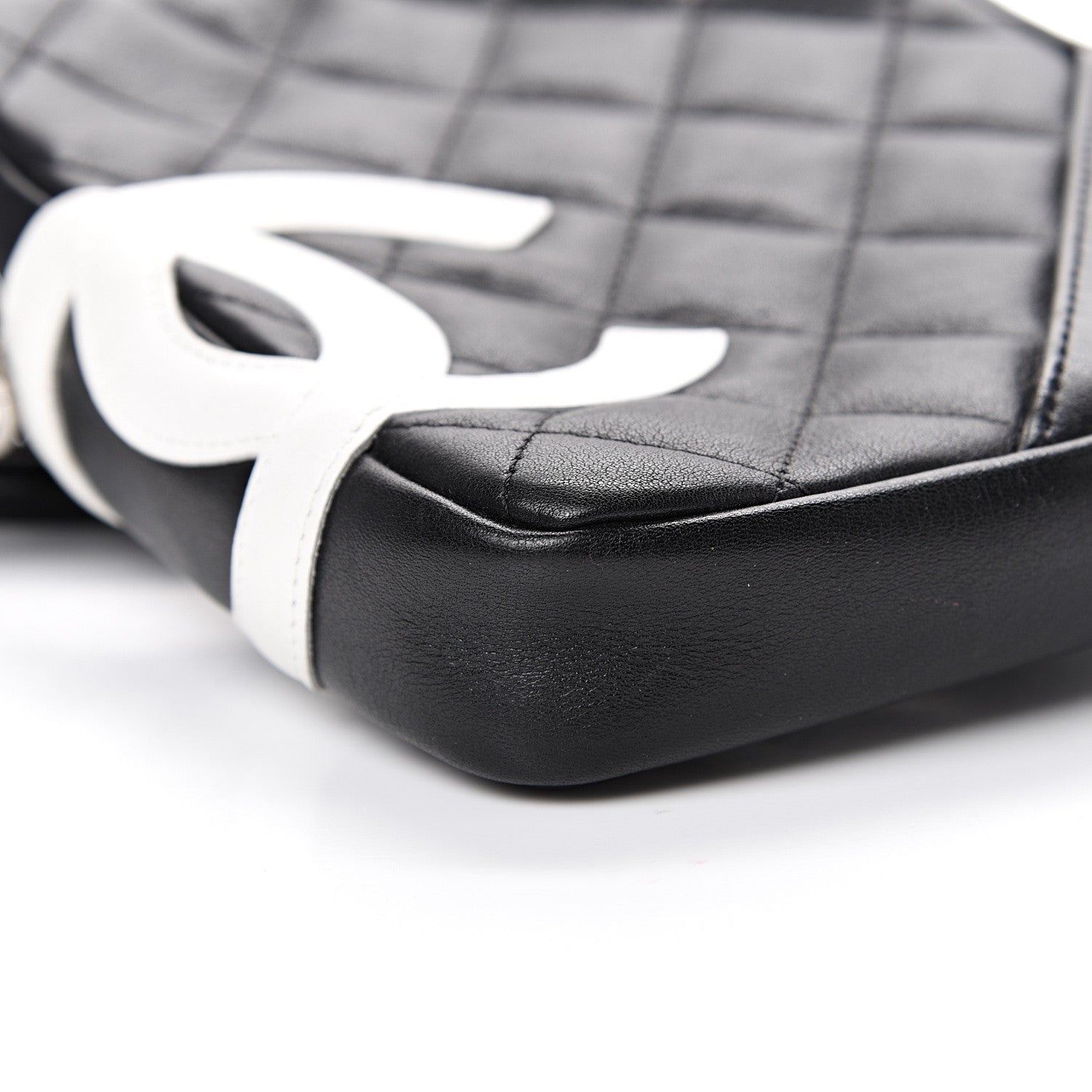 Chanel Calfskin Quilted Small Cambon Messenger Black White 8 of 12