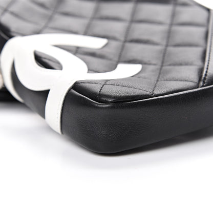 Chanel Calfskin Quilted Small Cambon Messenger Black White 8 of 12