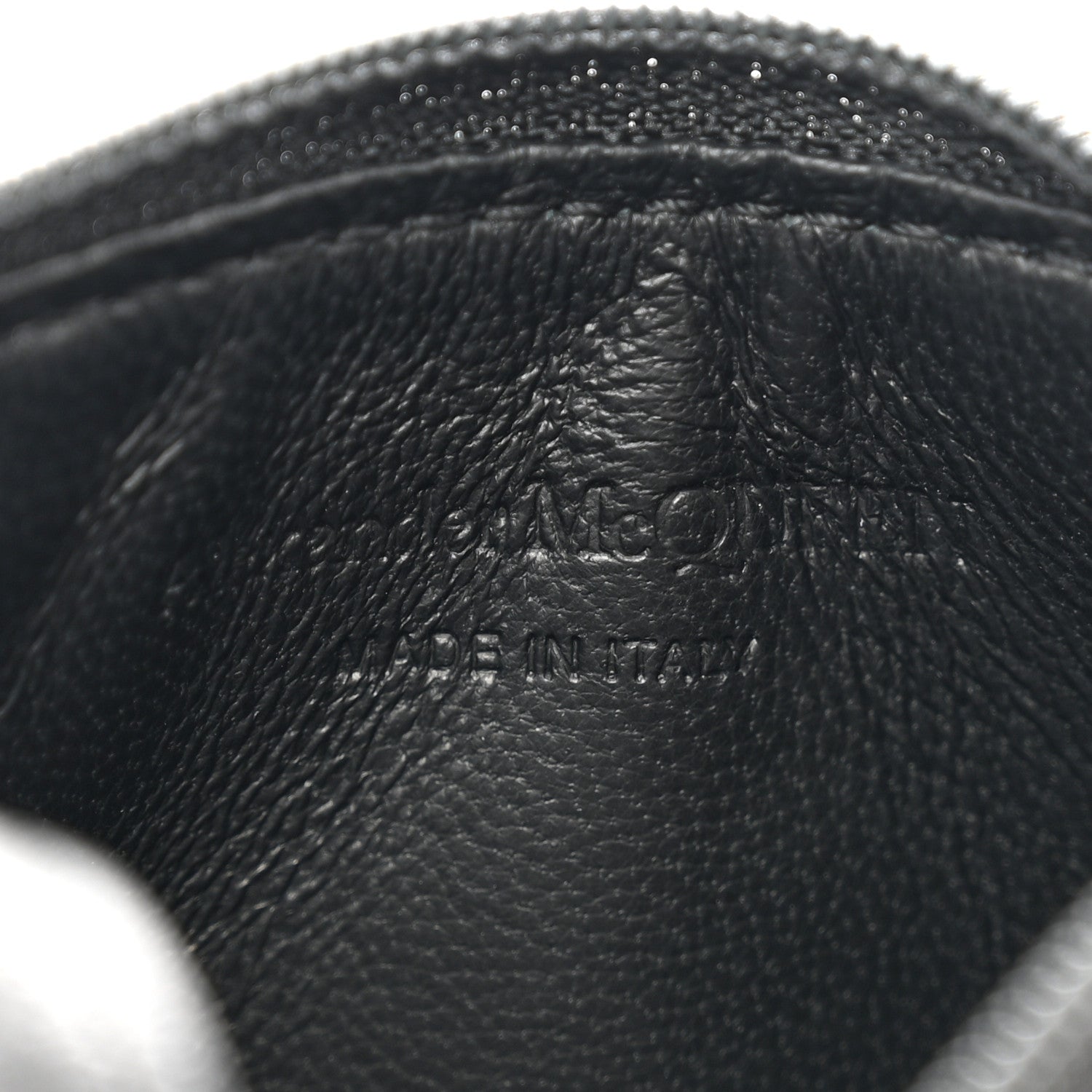 Alexander McQueen Calfskin Graffiti Card Key Pouch Black White 6 of 7