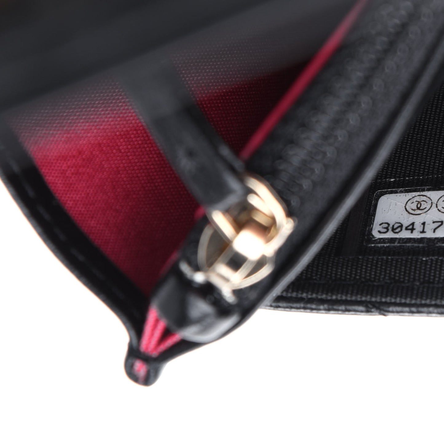 Lambskin Quilted Chain Around Wallet On Chain WOC Black