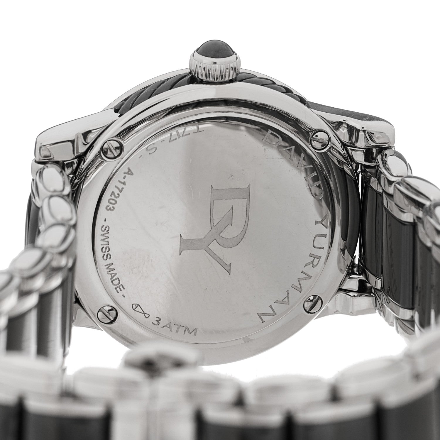 David Yurman Stainless Steel Ceramic Diamond 30mm Classic Quartz Watch Black 4 of 5